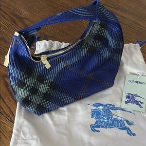 Burberry Blue Checkered Women's Bag